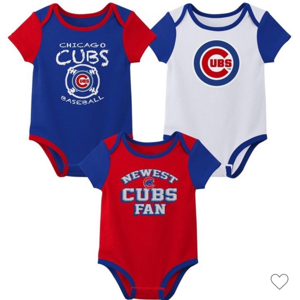 Chicago Cubs- baby onsies, 3 pack